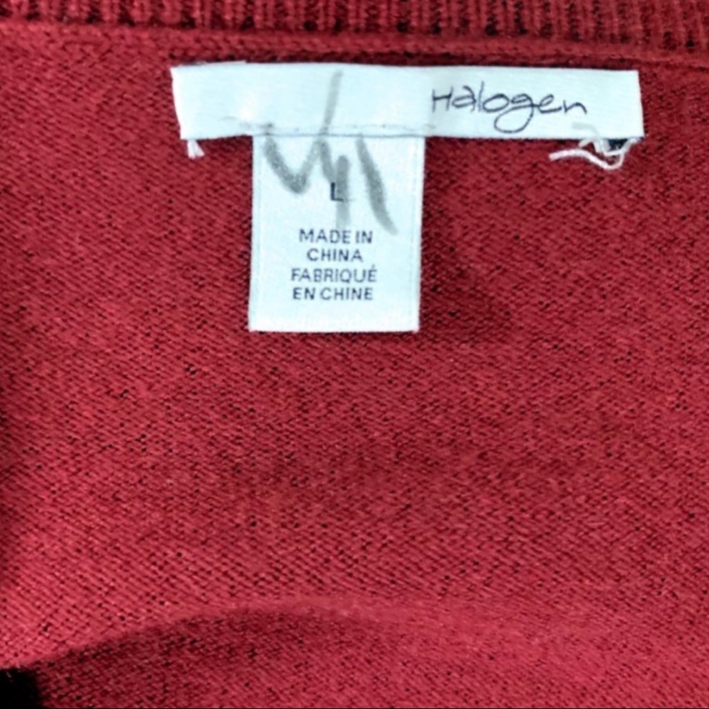 Halogen Burgundy Wool/Cashmere Sweater Tunic - Picture 8 of 9